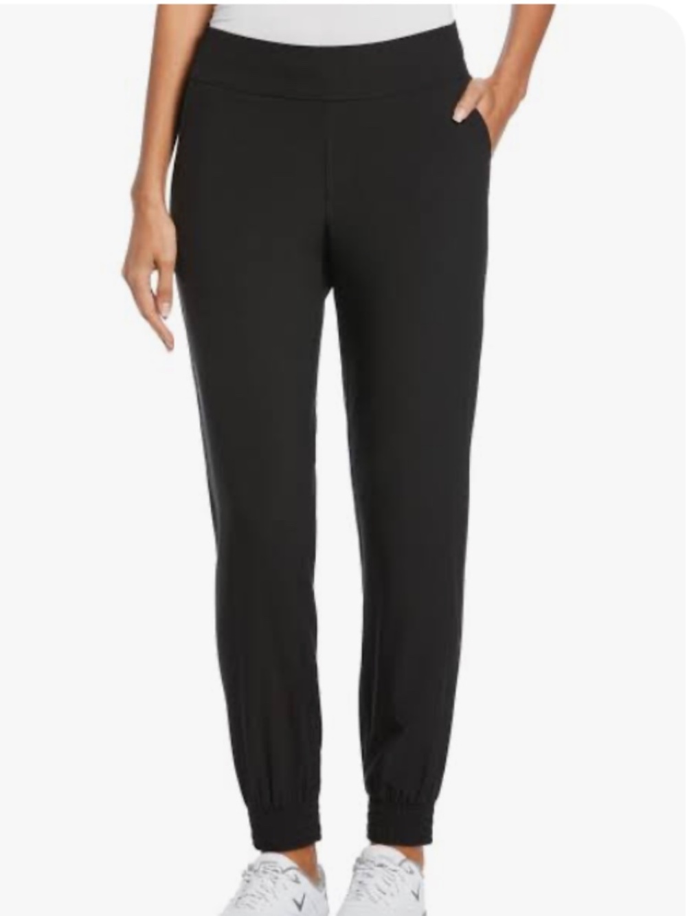 CALLAWAY WOMENS LIGHTWEIGHT STRETCH GOLF JOGGER. Black. L